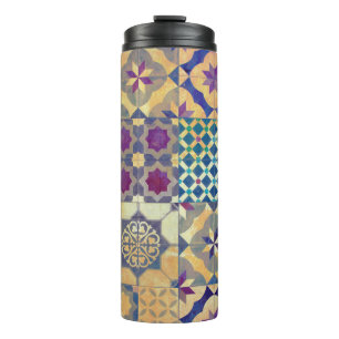Farbenfrohe mediterrane und ägäische traditionelle thermosbecher