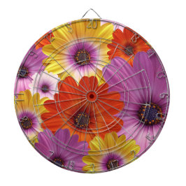 Farbenfrohe Medley von African Daisies Blume Dartscheibe