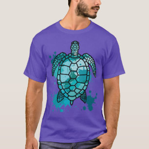 Farbenfrohe Meeresschildkröten, künstlerische Male T-Shirt