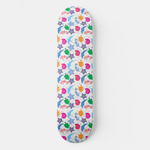 Farbenfrohe Meerestiere Illustrationsmuster Skateboard