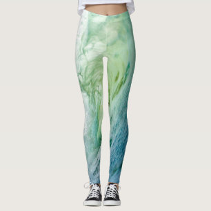 Farbenfrohe Meereswellen Leggings