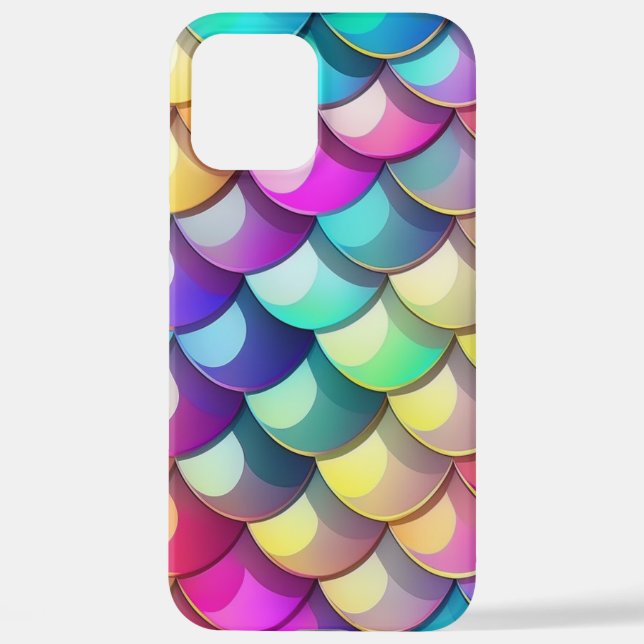 Farbenfrohe Meerjungenskala iPhone 12 Pro Max Hülle (Rückseite)