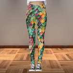 Farbenfrohe Meerjungenskala Leggings<br><div class="desc">Farbenfrohe Meerjungenskala</div>