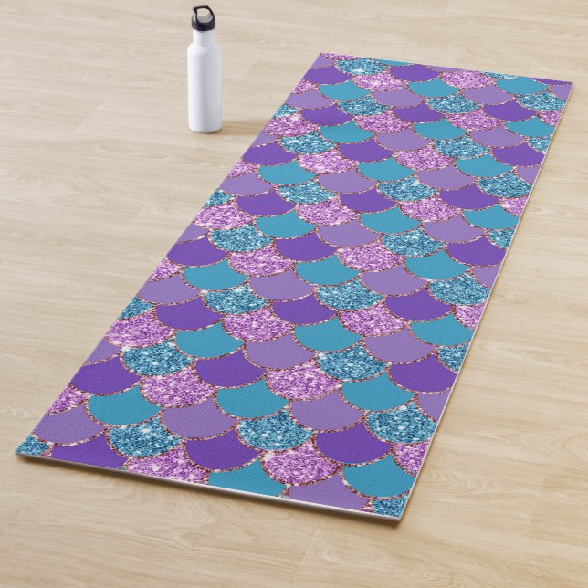 Farbenfrohe Meerjungfrauen Badetuch Set Yogamatte (Beispiel)