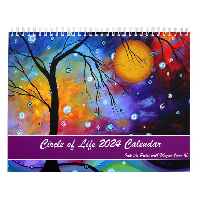 Farbenfrohe MeganAroon 2024 Lebenskalender Kalender (Titelbild)