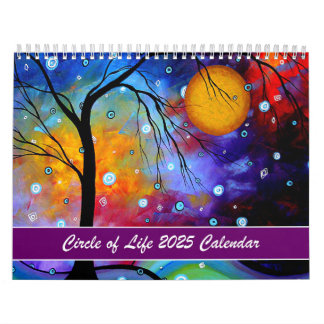 Farbenfrohe MeganAroon 2024 Lebenskalender Kalender