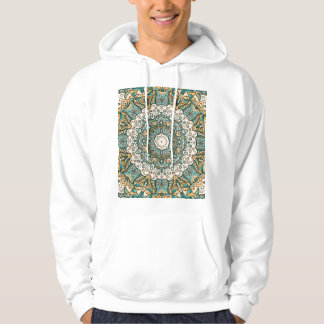 Farbenfrohe Mehndi Tile Nahtlose Tracerei Hoodie