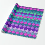 Farbenfrohe mehrfarbige Mermaid Geburtstagspartei Geschenkpapier<br><div class="desc">Schleifpapier</div>