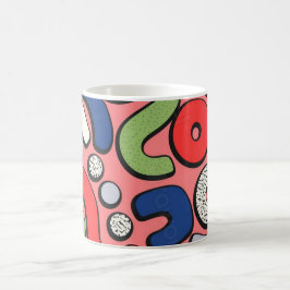 Farbenfrohe Memphis - nahtloses Muster II Kaffeetasse