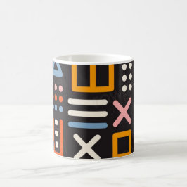 Farbenfrohe Memphis - nahtloses Muster IV Kaffeetasse