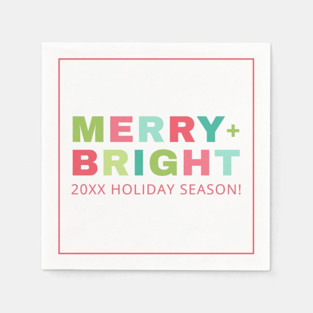Farbenfrohe Meran & Bright Holiday Napkins Serviette (Vorderseite)