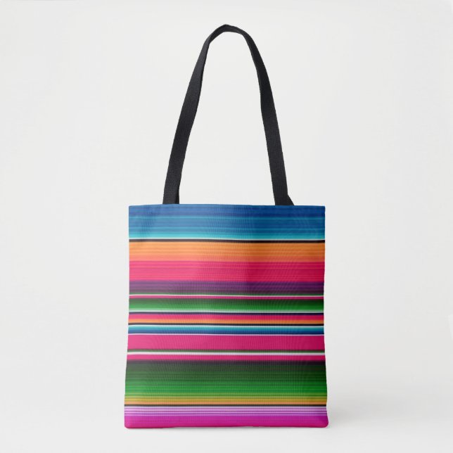 Farbenfrohe mexikanische Blanket Rainbow Spanische Tasche (Vorderseite)