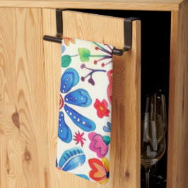 Farbenfrohe mexikanische Blume Geschirrtuch