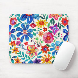 Farbenfrohe mexikanische Blume Mousepad