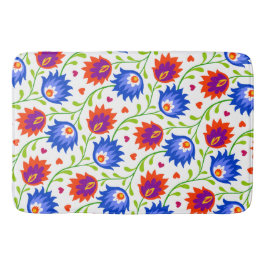 Farbenfrohe mexikanische Blumenmuster elegant kühl Badematte