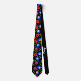 Farbenfrohe mexikanische Blumenmuster elegant kühl Krawatte