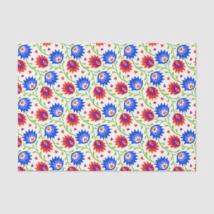 Farbenfrohe mexikanische Blumenmuster elegant kühl Seidenpapier