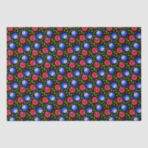 Farbenfrohe mexikanische Blumenmuster elegant kühl Seidenpapier