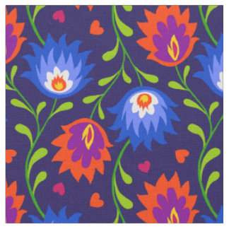 Farbenfrohe mexikanische Blumenmuster elegant kühl Stoff