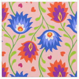 Farbenfrohe mexikanische Blumenmuster elegant kühl Stoff