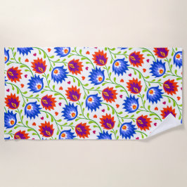 Farbenfrohe mexikanische Blumenmuster elegant kühl Strandtuch