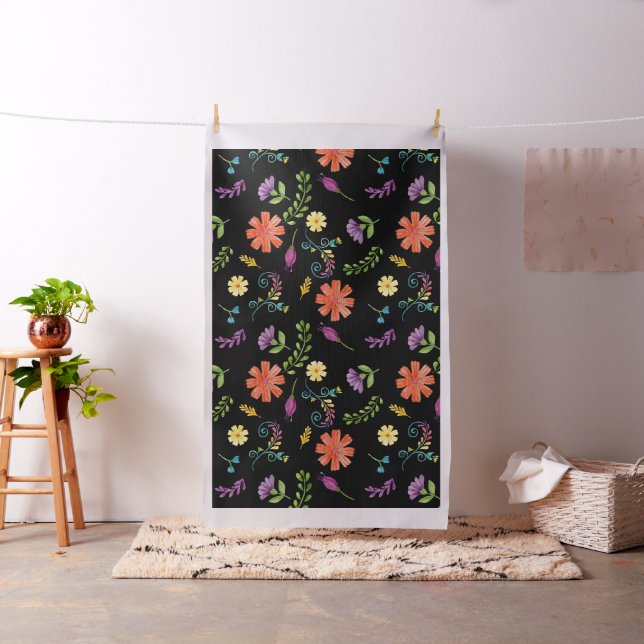 Farbenfrohe mexikanische Fiesta-Blume Stoff (Beispiel)