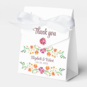Farbenfrohe mexikanische Fiesta-Blumenhochzeit Geschenkschachtel