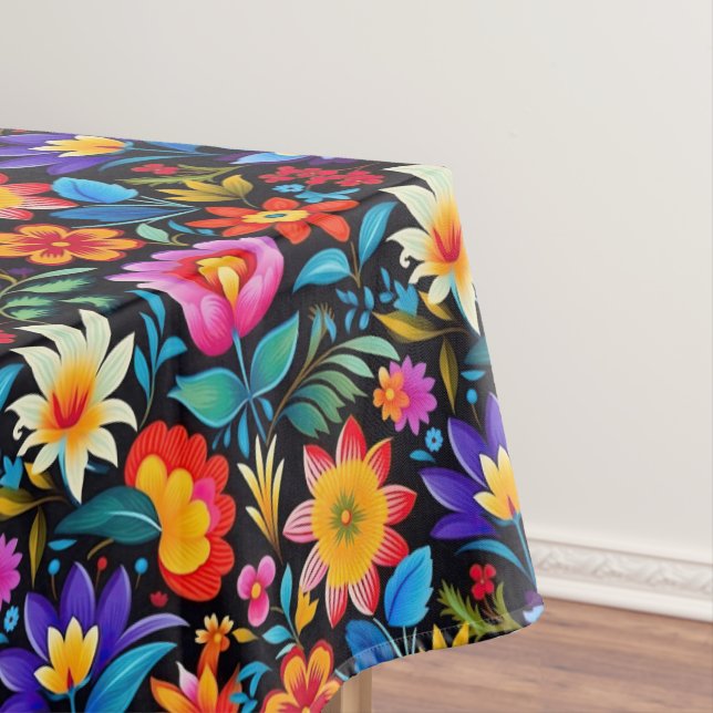 Farbenfrohe mexikanische Fiesta Muster Tischdecke (Beispiel)