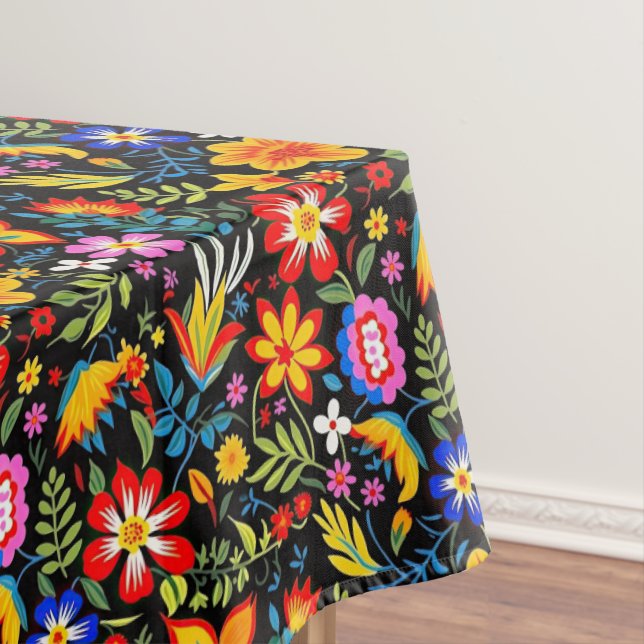 Farbenfrohe mexikanische Fiesta Muster Tischdecke (Beispiel)