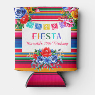 Farbenfrohe mexikanische Fiesta Serape & Floral Dosenkühler