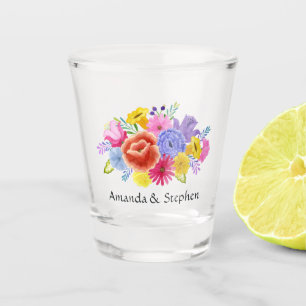 farbenfrohe mexikanische Fiesta Wedding Schnapsglas