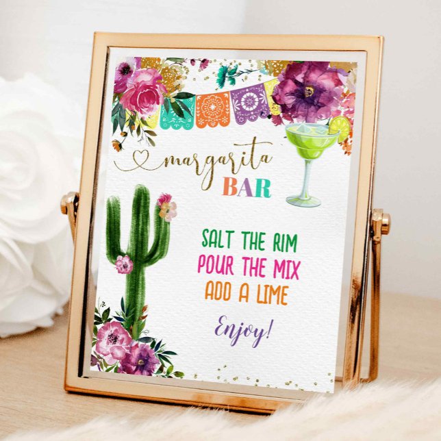Farbenfrohe mexikanische Margarita Bar Sign Poster (Von Creator hochgeladen)