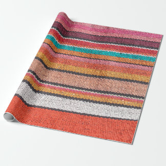 Farbenfrohe mexikanische, peruanische Teppichoberf Geschenkpapier
