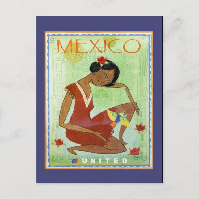 Farbenfrohe mexikanische Reisepostkarte Postkarte (Vorderseite)