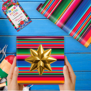 Farbenfrohe mexikanische Serape-Geschenke Geschenkpapier