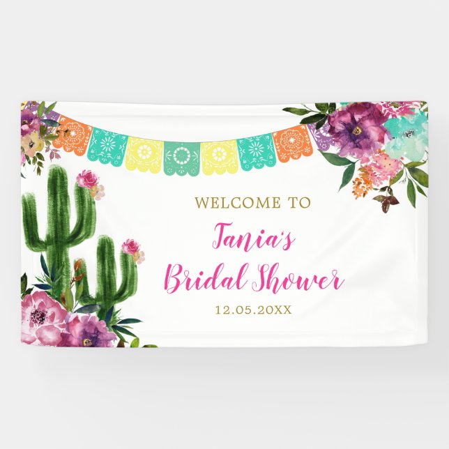 Farbenfrohe mexikanische Taco-Liebe Grosses Banner (Horizontal)
