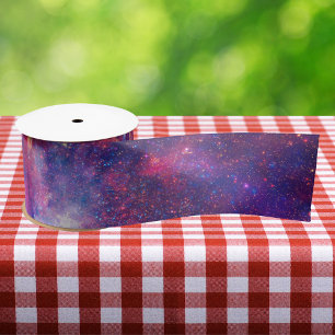Farbenfrohe Milchstraße Galaxie Satinband