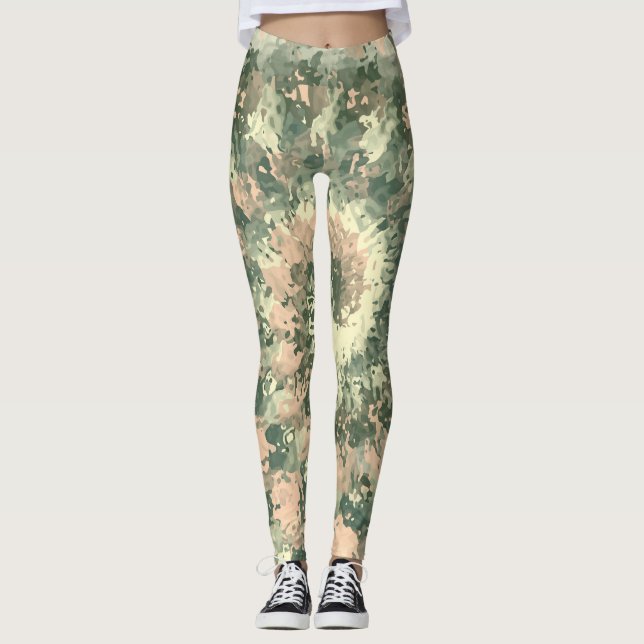 Farbenfrohe militärische Auseinandersetzung Leggings (Vorderseite)
