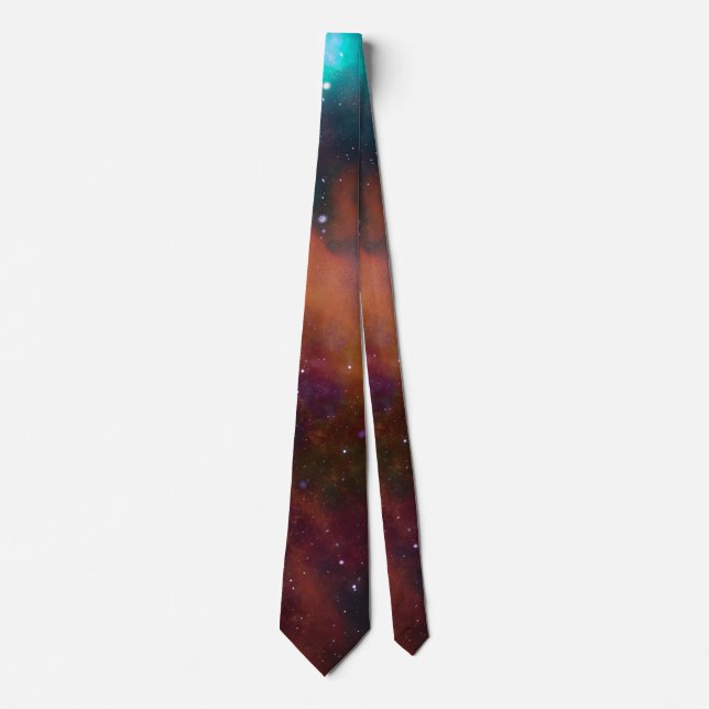 Farbenfrohe Milkyway Nightsky Illustration Krawatte (Vorderseite)