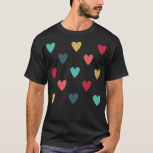 Farbenfrohe Mini Hearts T-Shirt