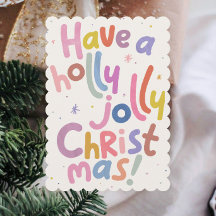 Farbenfrohe minimalistische moderne Weihnachtskart