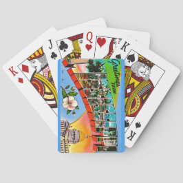 Farbenfrohe Mississippi Grüße Spielkarten