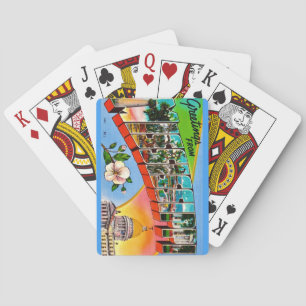 Farbenfrohe Mississippi Grüße Spielkarten