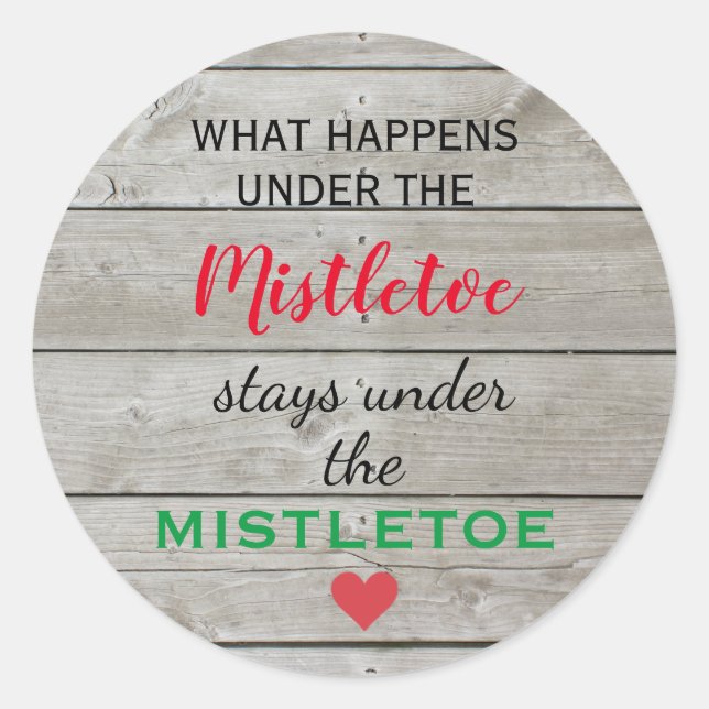 Farbenfrohe Mistletoe Holiday Sticker (Vorderseite)