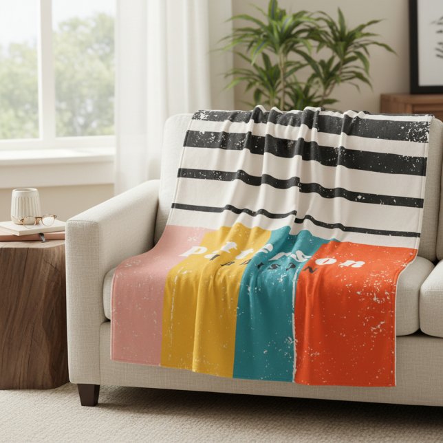 Farbenfrohe Mitte des Abstrakten Personalisierten  Fleecedecke (Von Creator hochgeladen)