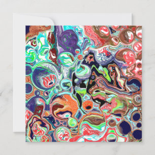 Farbenfrohe moderne Abstrakte Fluid Art Blank