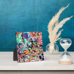 Farbenfrohe moderne Abstrakte Fluid Art Fotoplatte