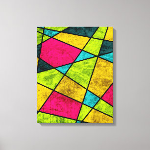 Farbenfrohe moderne Abstrakte geometrische Formen  Leinwanddruck