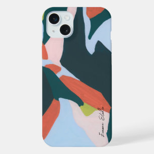 Farbenfrohe moderne abstrakte Kunst mit individuel iPhone 15 Plus Hülle