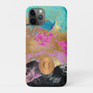 Farbenfrohe moderne abstrakte Kunstgoldverglasung Case-Mate iPhone Hülle